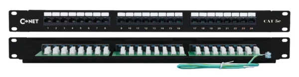 CNET 24 PORT UTP CAT5E PCB RIGHT ANGLED PATCH PANEL